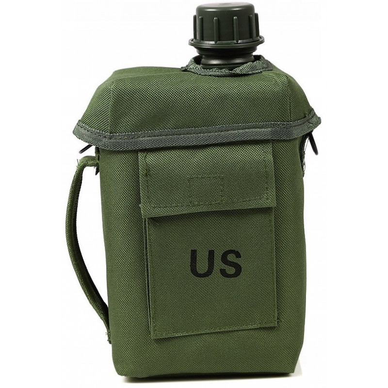 Армійська фляга Mil-Tec "Patrol" USA з чохлом та ремнем 2 літри Olive