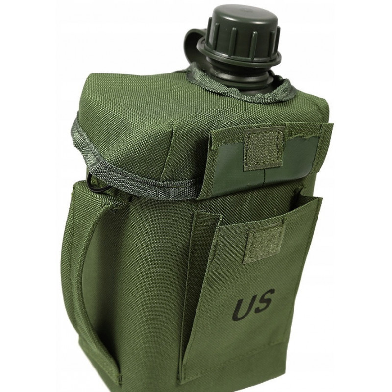 Армійська фляга Mil-Tec "Patrol" USA з чохлом та ремнем 2 літри Olive