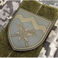 Патч ПВХ PiFi (ПІФІ) Шеврон 10 ОГШБр Едельвейс. 10-а Окрема гірничо-штурмова бригада. койот