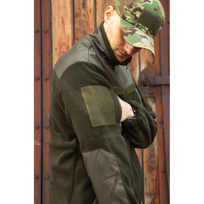 Тактична кофта флісова олива чоловіча посилена 56, 3XL