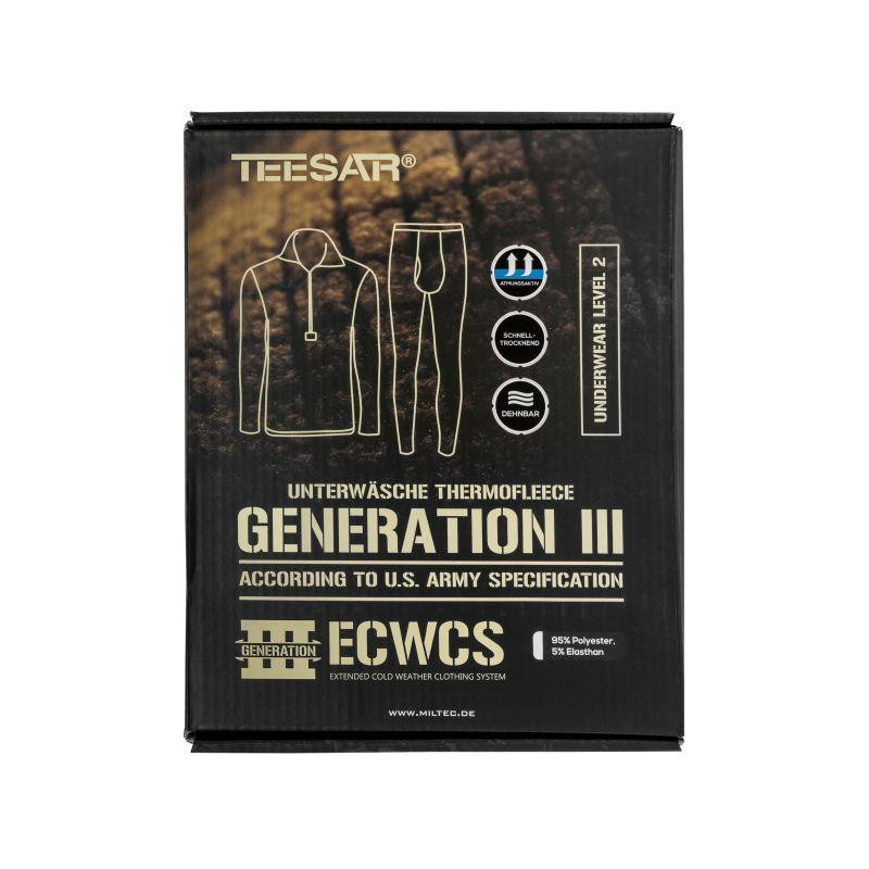 Флісове білизна Mil-Tec Teesar Gen. III з блискавкою Olive - комплект