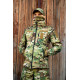 Тактична куртка софтшелл SoftShel демісезонна з капюшоном мультикам