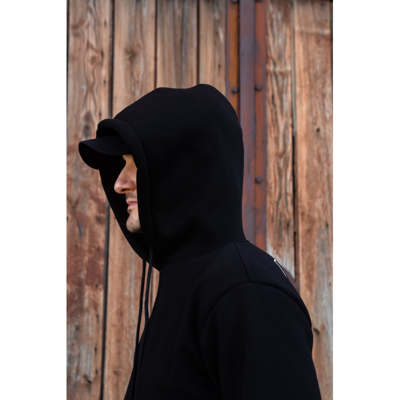 Зимова толстовка худі чоловіче чорне "Millitary Girl 2.0" XL, 52