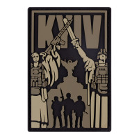 ПВХ патч Бренд Елемент (шеврон) Київ вільний олива